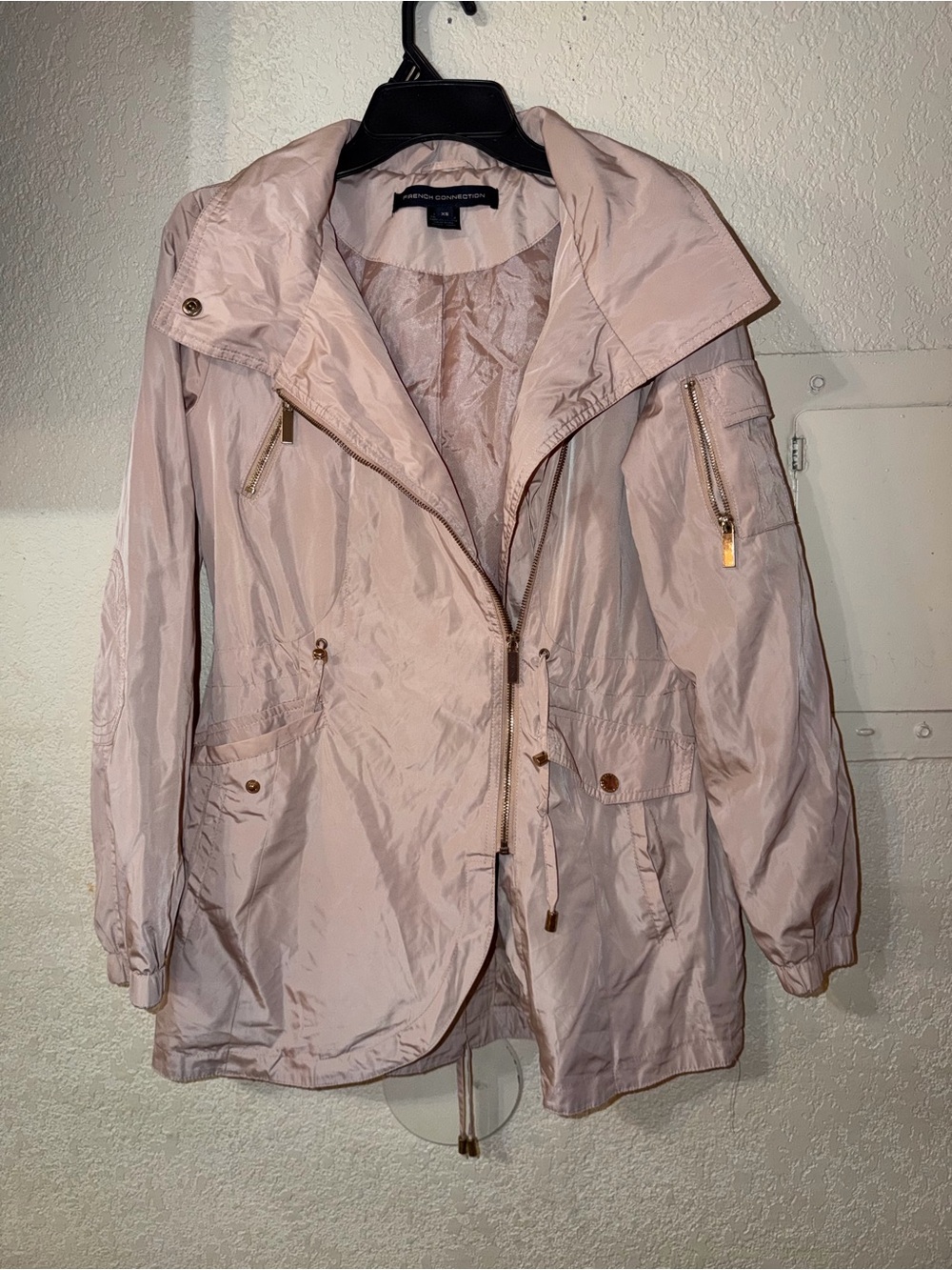 French Connection Utility Anorak Jacket with Gold Hardware xs